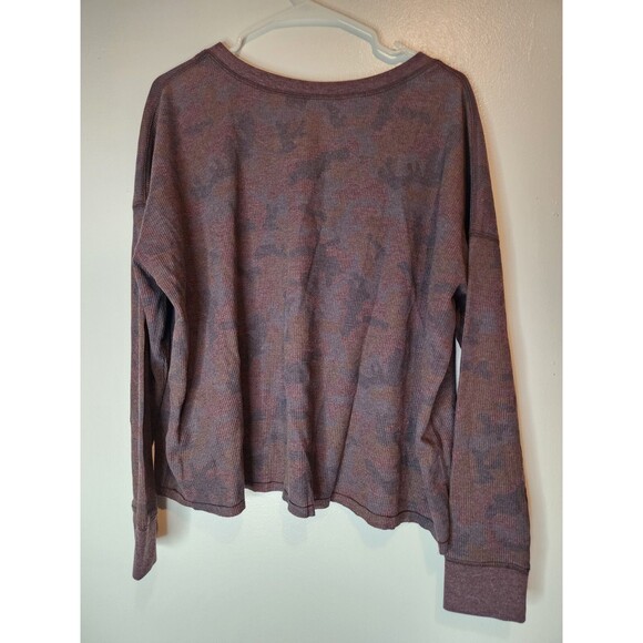 Natural Reflexion Large Long Sleeve Sweater Brown Camo - Picture 2 of 4